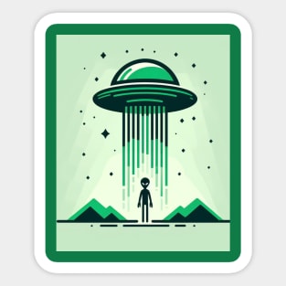 Green Alien Sticker